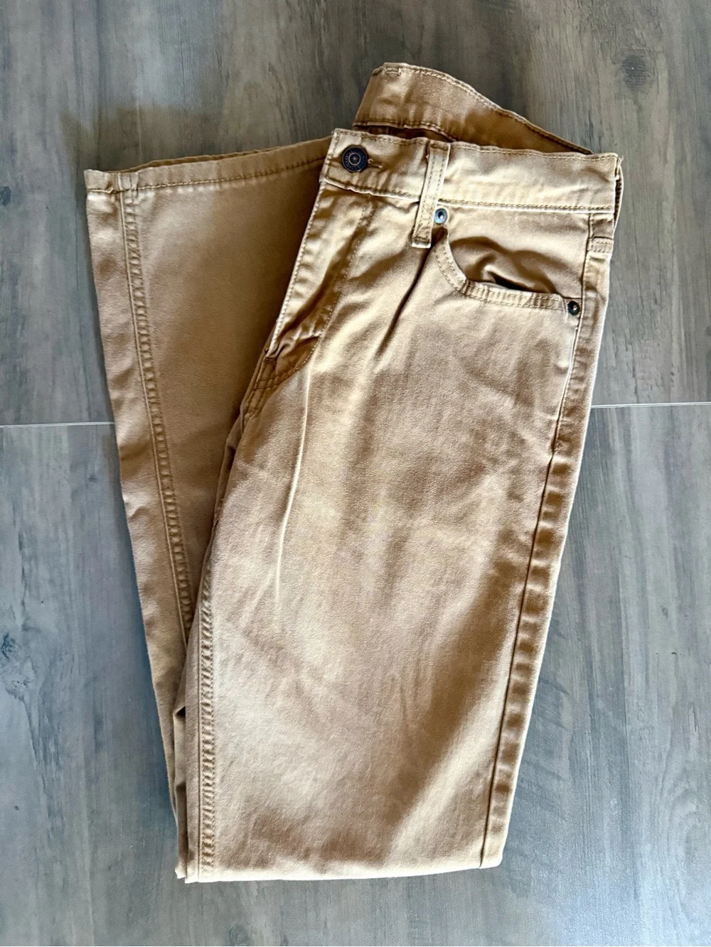 Levi's Men's Tan Slim Straight Jeans with Red Tab